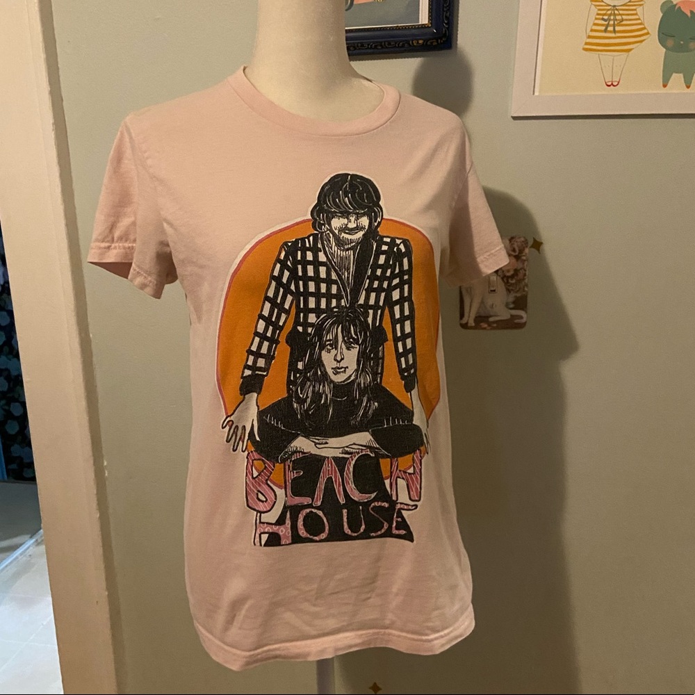 Pale pink Beach House band T-shirt